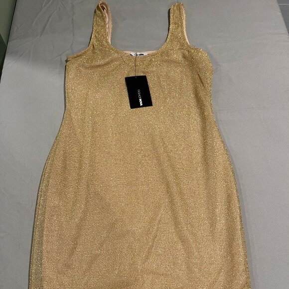 Gold Sparkle Dress Size M - Picture 1 of 4